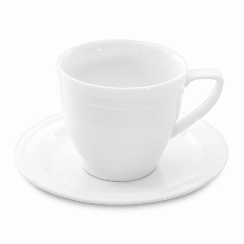 Ceasca cu farfurie pentru cafea BergHOFF, Essentials Hotel, 150 ml, portelan durabil