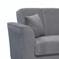 Canapea extensibila 3 locuri Asma, Pakoworld, 217x76x85 cm, catifea, gri