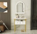 Dulap, Coraline, Mipa Mirrored, Alb/Auriu