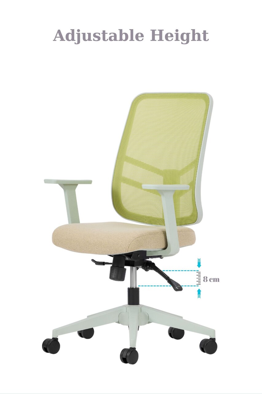 Scaun de birou, Hanah Home, Leto 108, 62x108x68 cm, Plastic, Verde - view 6