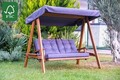 Balansoar de gradina 2 locuri, Swingo, Pera 2000, 203x116x180 cm, Cadru: 100% MID, Antracit