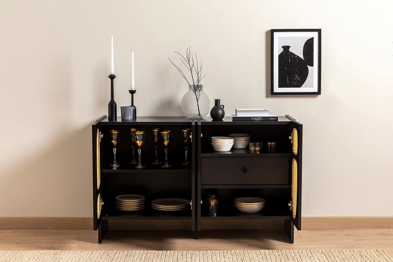 Consola, Howard, Simona 80, 120x80x40 cm, Negru - 2 | YEO