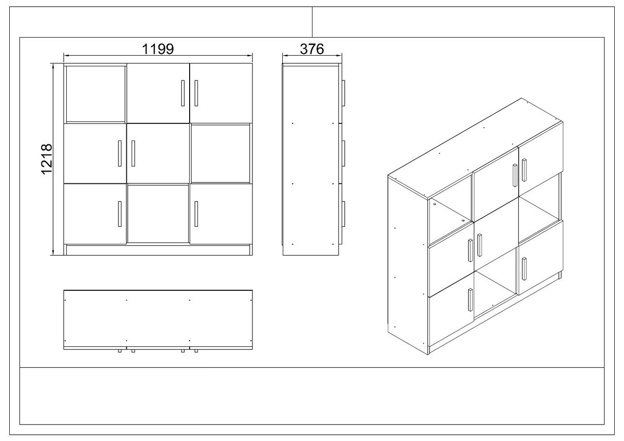 Set mobilier de birou, Locelso, Vo19-W, PAL, Alb