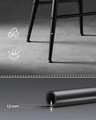 Set 2 scaune de bar Ekho, Vasagle, 49.5 x 49.5 x 63 cm, otel/piele ecologica, negru