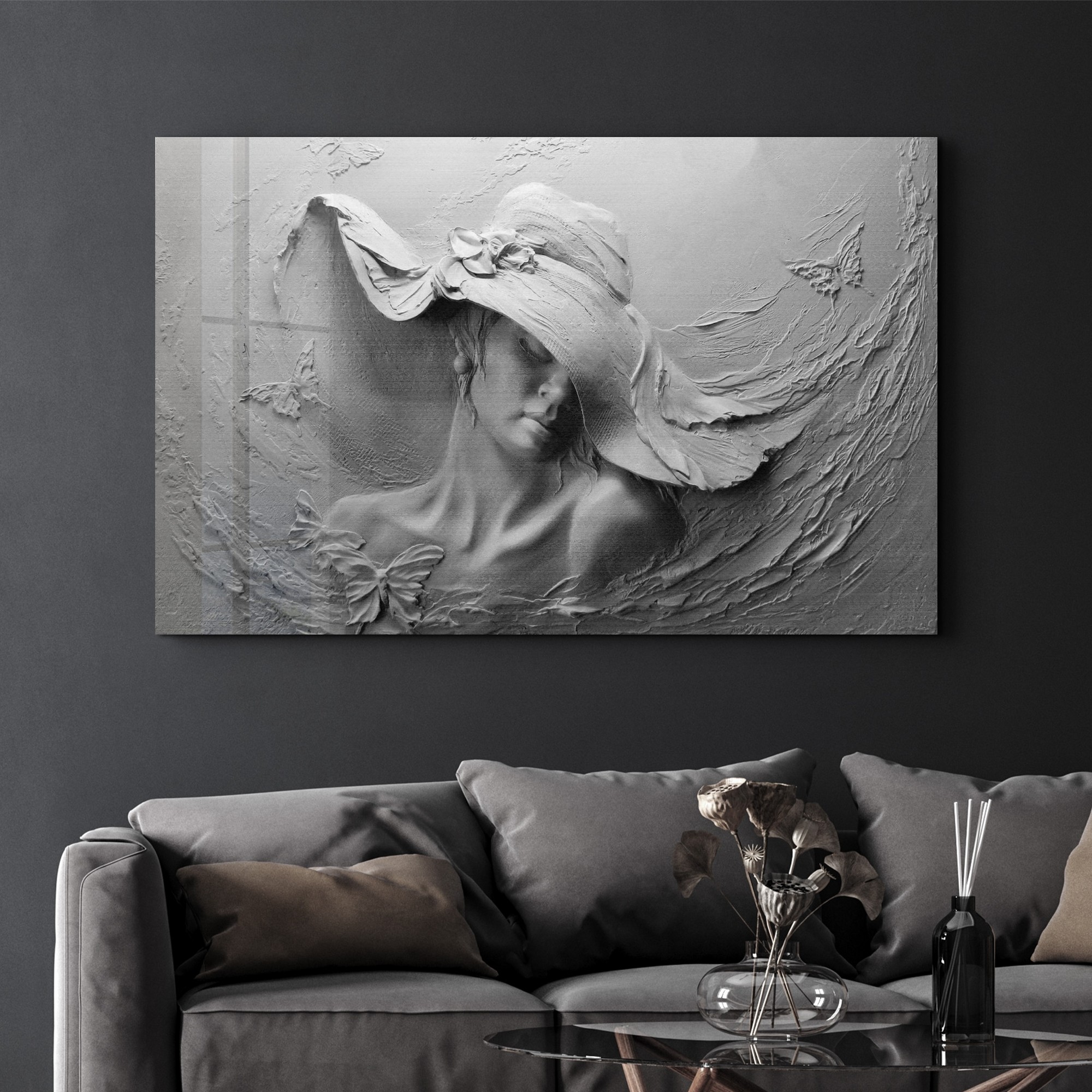 Tablou decorativ, CAM-5087, Dimensiuni: 70 x 110 cm, Multicolor