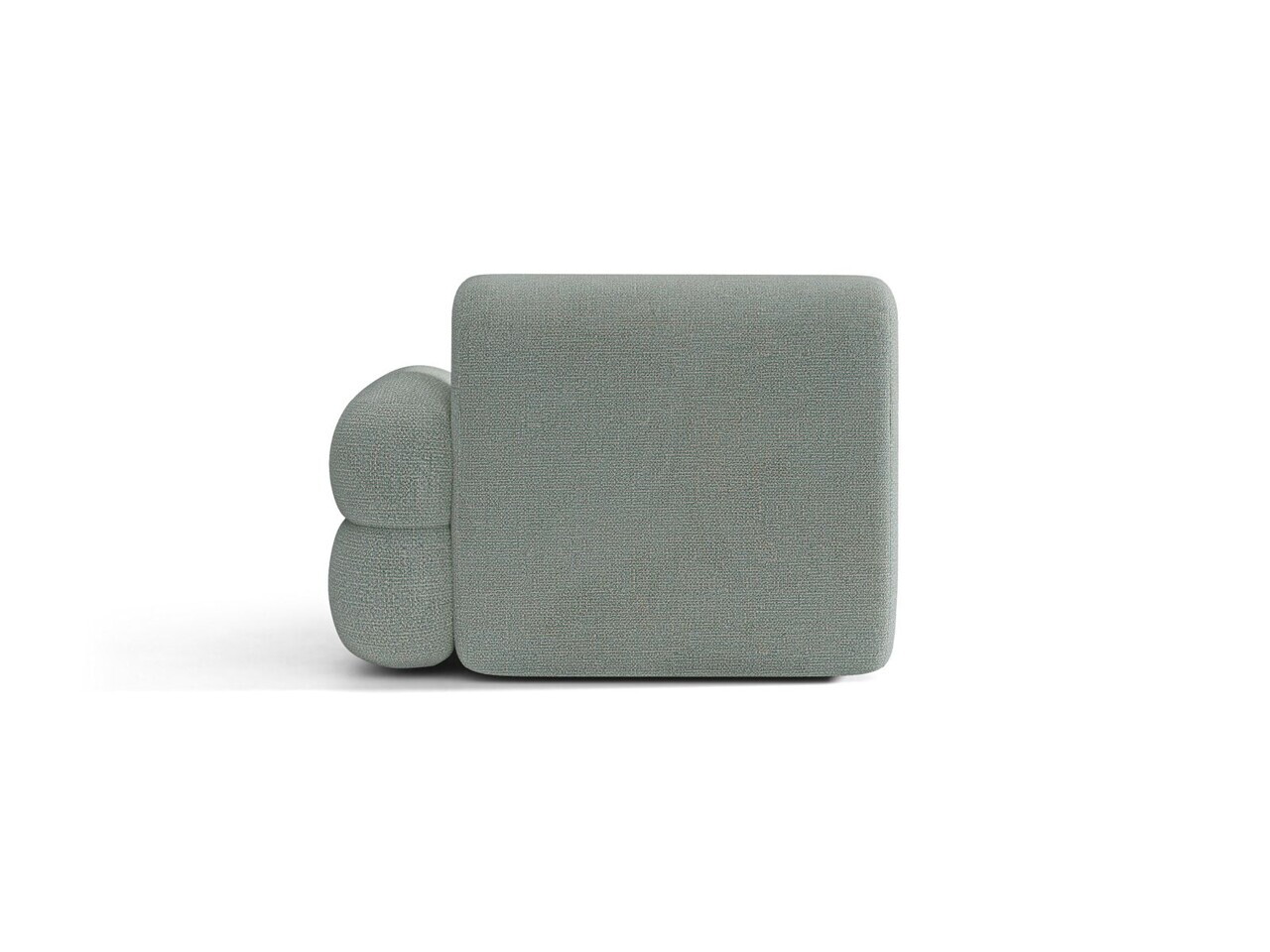 Sezlong living dreapta, Neo, Micadoni Home, 110x165x83 cm, tesatura Chenille Silencio, albastru muted — imaginea 4
