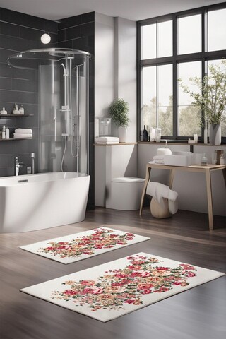 Set covorase de baie, Cartwright, CT-5299, Poliester, Multicolor