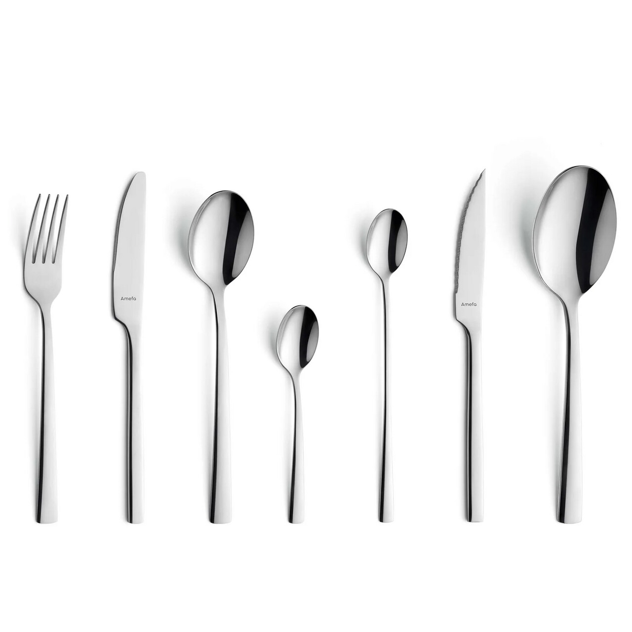 Set tacamuri, 42 piese, Amefa, Manille All You Need, inox, argintiu — imaginea 2