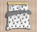Lenjerie de pat dubla, Panda, Eponj Home, 65% bumbac/35% poliester