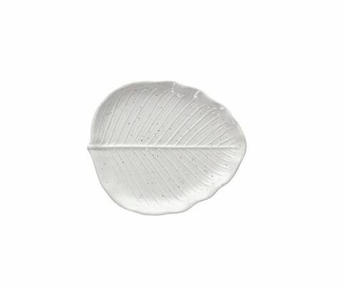 Platou servire, tognana, leaf, 21 x 18 x 3 cm, portelan, alb