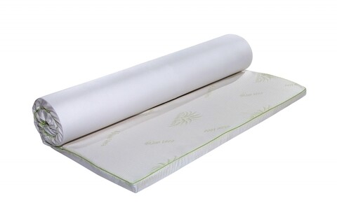 Topper saltea Aloe Vera Therapy Memory Arctic Gel 7 zone de confort, Green Future, 140x190 cm, H 5 cm
