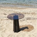 Masuta de cafea, Neostill, Thales, 50x50x50 cm, Sticla temperata, Negru/Bronz