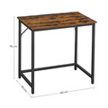 Birou, Vasagle, 80x50x75 cm, PAL/otel, maro rustic