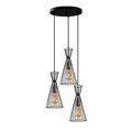 Lustra, Fulgor, 942FLG1615, Metal, Negru/Maro antic