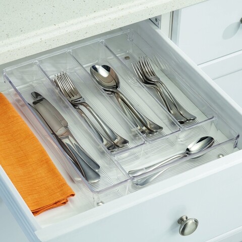 Organizator tacamuri pentru sertar bucatarie linus, idesign, 26.5x35x5.7 cm, plastic