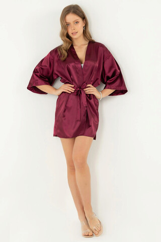 Halat de casa, 995MRE1170 - M/L, Miorre, Poliester, Rosu claret