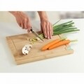 Tocator cu dispozitiv de ascutit cutite, Wenko, 33 x 23 cm, bambus, natur