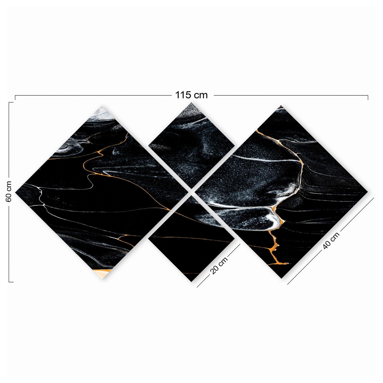Set 4 tablouri decorative, 4MDF3112747, MDF, Imprimat UV, Multicolor
