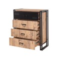 Comoda Cosmo Luna, Sapphire, 90x40x100 cm, natural/negru
