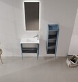 Dulap de baie cu chiuvetă, Hanah Home, Ferla 60, Albastru petrol