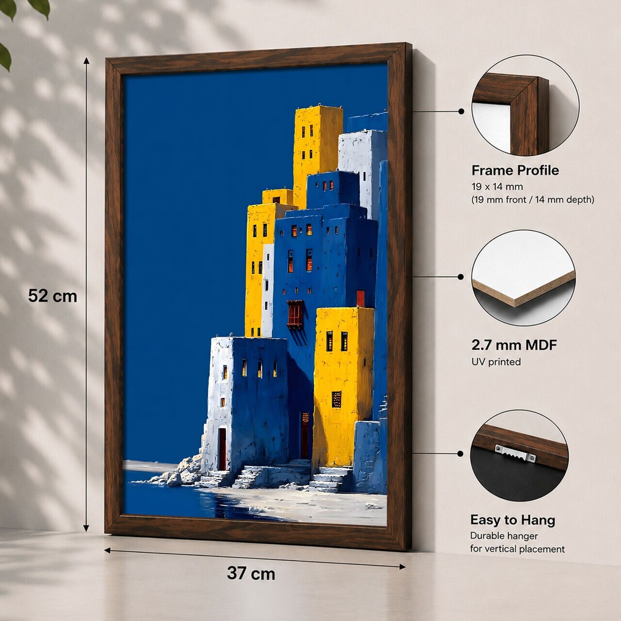 Tablou decorativ, 3752KACT-035, Fundal: 100% MDF (Grosime: 2,7 mm) Vopsire: Imprimare UV, Multicolor — imaginea 2