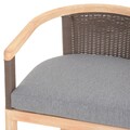 Scaun dining, Salsa, L.56.5 l.50.8 H.76.2, lemn de teak, natur/gri