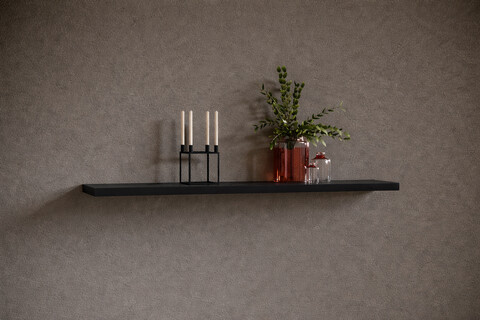 Raft de perete ADRK, Andrea, 120x26 cm, MDF/PAL laminat, negru mat