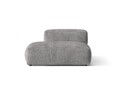Modul stanga pentru canapea, 2 locuri, Martina-212, Micadoni Home, 133x106x75 cm, velur, gri deschis