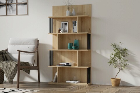 Corp biblioteca, asse home, alex, 80x160x21.8 cm, maro