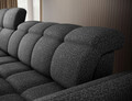 Coltar extensibil stanga 3 locuri ELTAP, Beneth, 301x185x115 cm, lemn/poliester, gri inchis