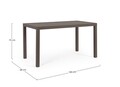 Masa pentru gradina Hilde, Bizzotto, 130 x 68 x 75 cm, aluminiu, maro coffee