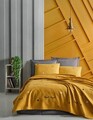 Set cuvertura pique dubla, Dide - Yellow, EnLora Home, Bumbac