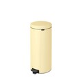Cos de gunoi cu pedala, Brabantia, NewIcon Mellow Yellow, 30 L, 38x29.3x67.9 cm, otel, galben pastel