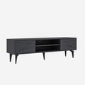 Comoda TV, Odessa, Brendon, 160x48.2x29.6 cm, Antracit