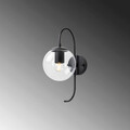 Aplica de perete, Fulgor, 942FLG2125, Metal, Negru