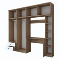Set dormitor studiu, Rani, BA122, PAL, Nuc/Alb