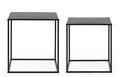 Set 2 masute de cafea Alrik, Bizzotto, 34x34x37 cm/38x38x41 cm, otel, negru