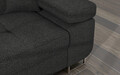 Coltar extensibil stanga 4 locuri ELTAP, Armd-61, Armando, 289x203x85 cm, lemn/poliester, gri inchis