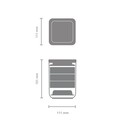 Feliator legume cu 3 lame, Brabantia, Tasty+, 11.1x11.1x15.1 cm, plastic, verde jad