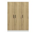Dulap pentru haine, Minerva, Kale Walnut, 135x210x52 cm, PAL, Maro