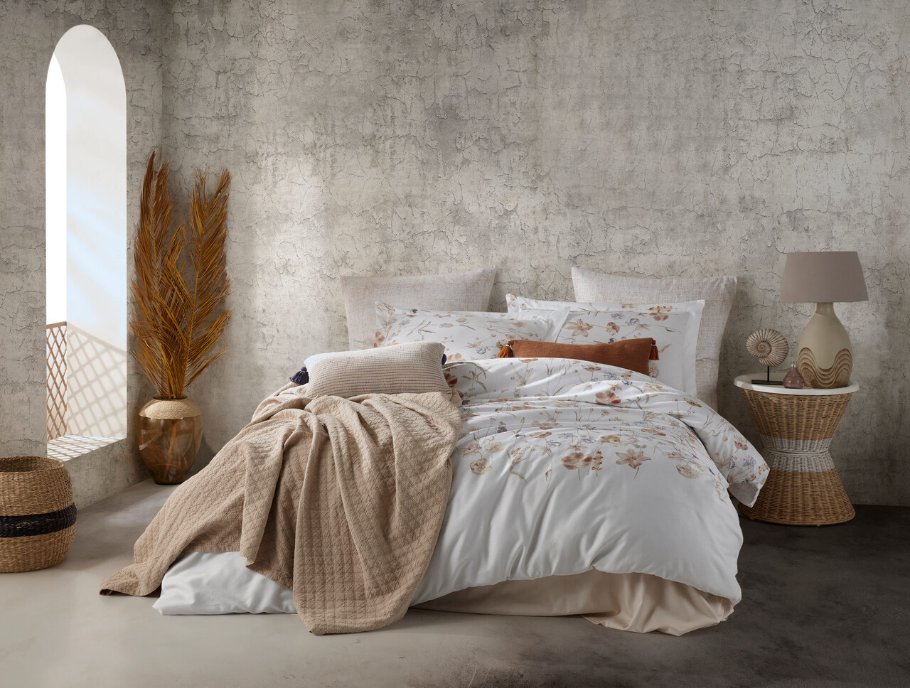 Lenjerie de pat pentru o persoana Single XXL (DE) L'essentiel Maison Rosebella Alb / Bej