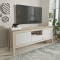 Comoda TV, Zena Home, Verde Modern, Bej/Alb