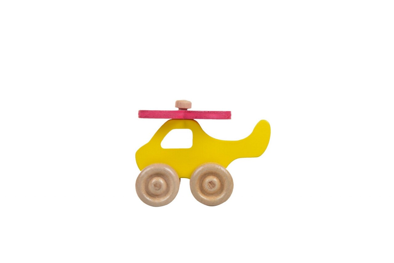 Jucarie pentru landou/carucior, Hanah Home, Mini Helicopter, 11x9x5 cm, Galben - view 2