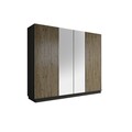 Dulap pentru haine, Cordelia, FRN-9022, Lemn / Negru / Pin Atlantic