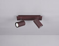 Plafoniera Marley, TRIO, 30x9x15 cm, 35W, 2x GU10, metal, maro