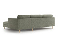 Coltar dreapta 4 locuri, Eden, Micadoni, 286x150x90 cm, tesatura structurata, verde muschi melanj
