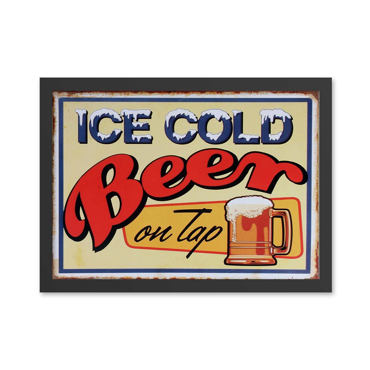 Tablou decorativ, Ice Cold Beer On Tap (55 x 75), MDF , Polistiren, Multicolor - 1 | YEO