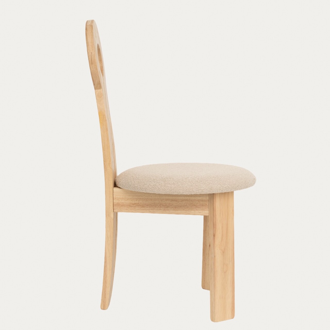 Scaun Estilo, Homla, 52x45x90 cm, lemn/poliester, natur