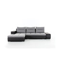 Coltar extensibil stanga 4 locuri ELTAP, Ov50, Ottavio, 275x180x85 cm, lemn/poliester, gri deschis/negru