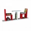 Raft pentru perete, Wooden Art, Sense White Red, 110x43x22 cm